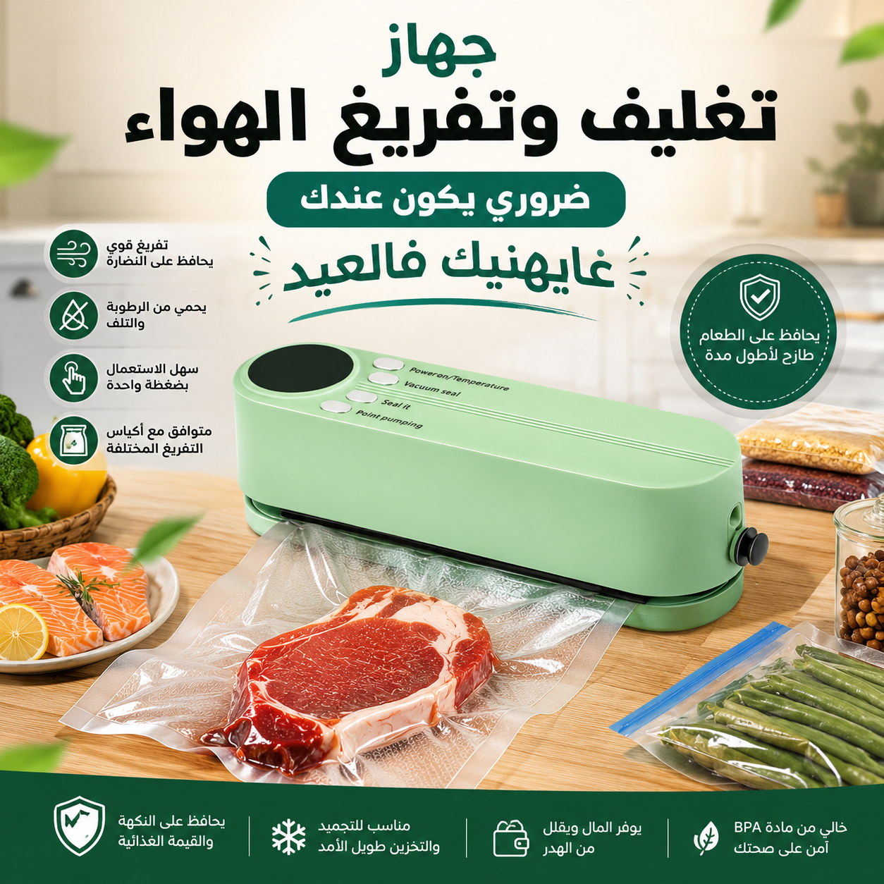 جهاز تغليف وتفريغ الهواء